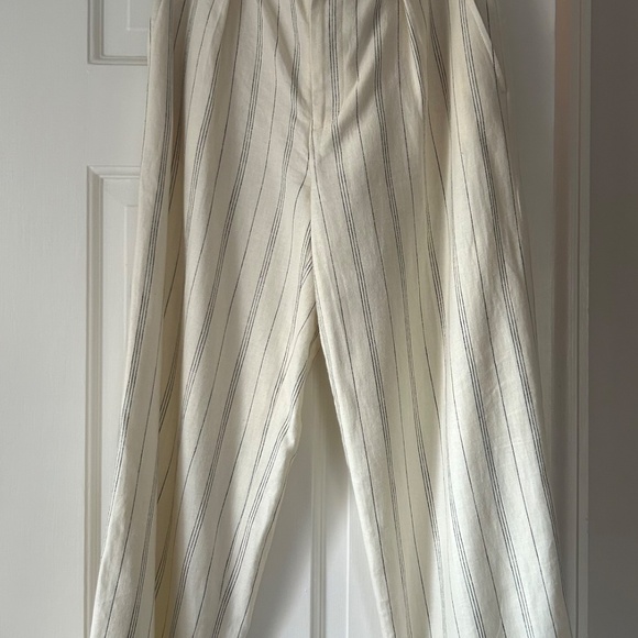 Lauren by Ralph Lauren Linen twill cropped wide leg trouser size 6 - Picture 3 of 10